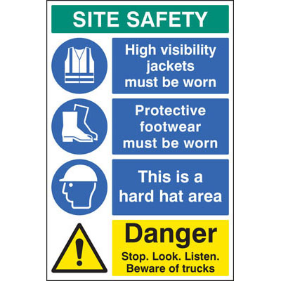 safety first sign construction